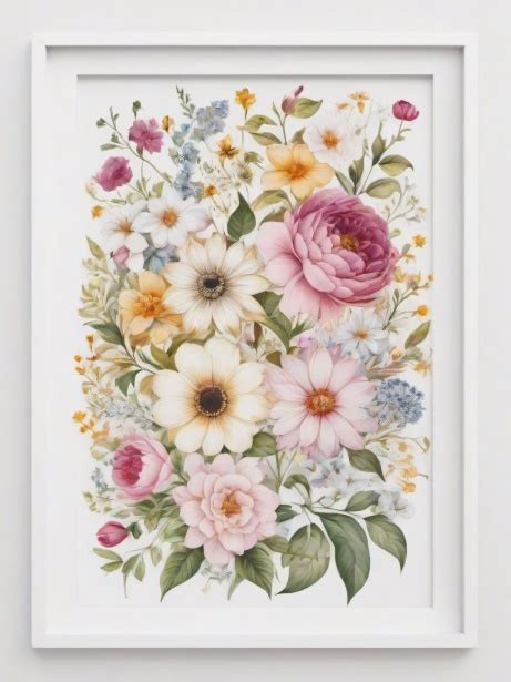 Floral Patterns On White Background Free Stock Photo Public Domain