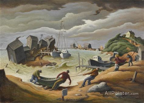 Thomas Hart Benton Menemsha Hurricane Oil Painting Reproductions For