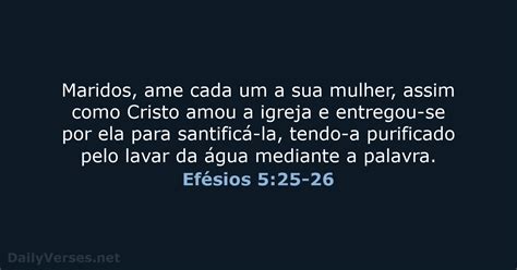 Efésios 5:25-26 - Versículo da Bíblia (NVI) - DailyVerses.net