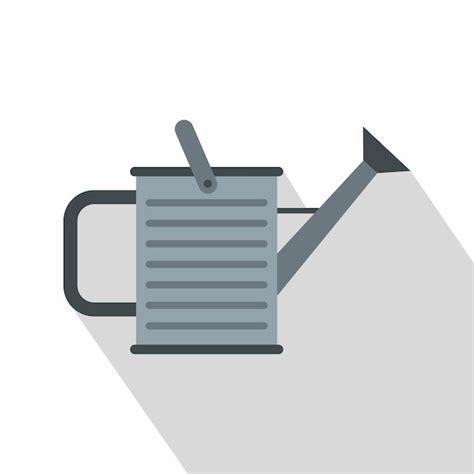 Premium Vector Steel Watering Can Icon Flat Illustration Of Steel