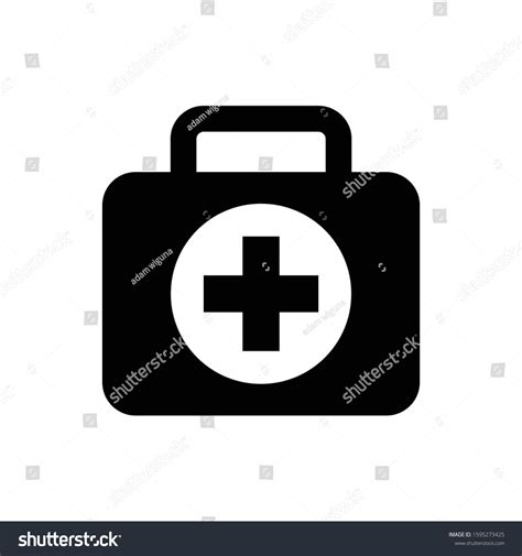 First Aid Icon Vector Black White Stock Vector (Royalty Free ...