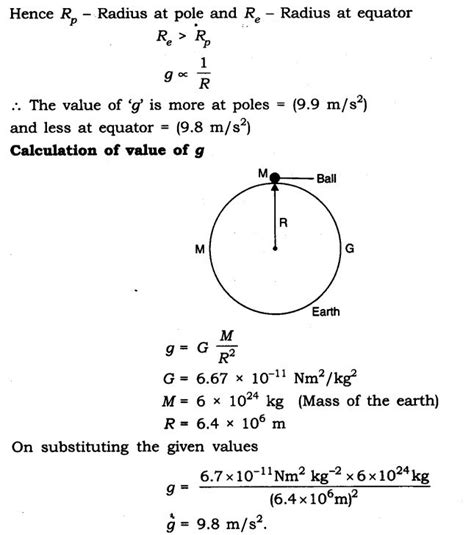 Notes Class Science Chapter Gravitation