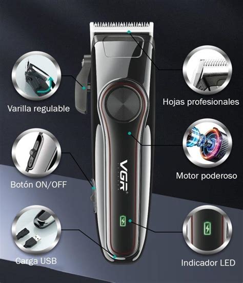 Cortadora De Pelo Barba Clipper Vgr V Medidas Usb Recargable