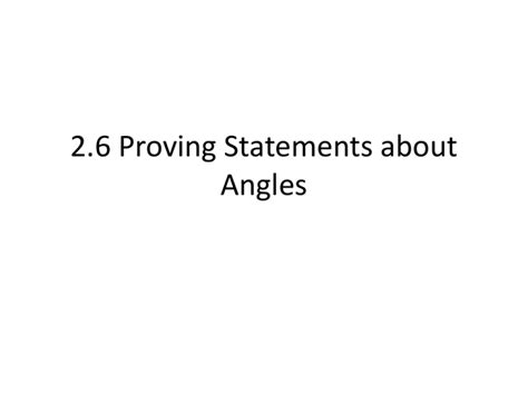 Angle Relationships And Theorems Geometry Presentation