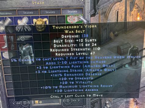 Diablo 2 Resurrected Thundergod Vigor Video Gaming Video Games