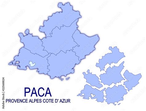 Carte R Gion Paca Provence Alpes Cote D Azur France D Partements Stock