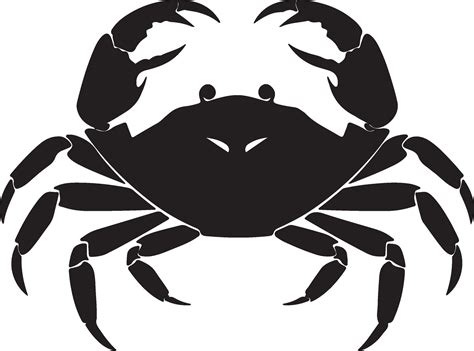 Crab Silhouette Vector Illustration White Background 39934383 Vector ...