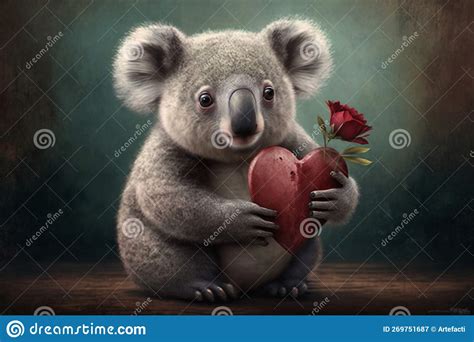 Koala In Love With Heart For Valentine S Day Mother S Day Or Wedding