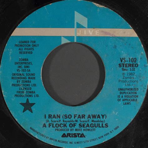 A Flock Of Seagulls I Ran So Far Away 1982 Vinyl Discogs