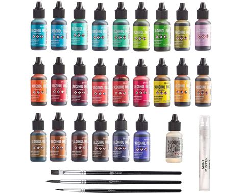 Ranger Tim Holtz Alcohol Ink Set 24 Pack Assorted Colors Etsy