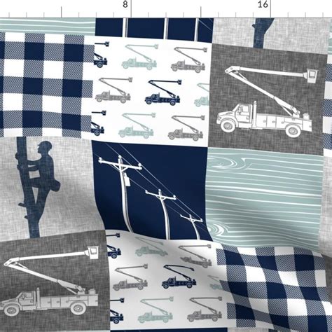 Lineman Fabric Etsy