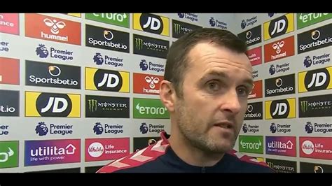 We Have To Change Things Quickly Nathan Jones Post Match Southampton Vs