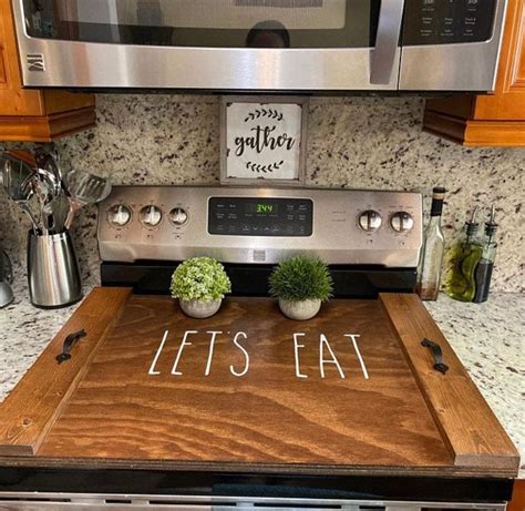 Stove Top Cover Wood Noodle Board Electric Stove Cover Kitchen Etsy