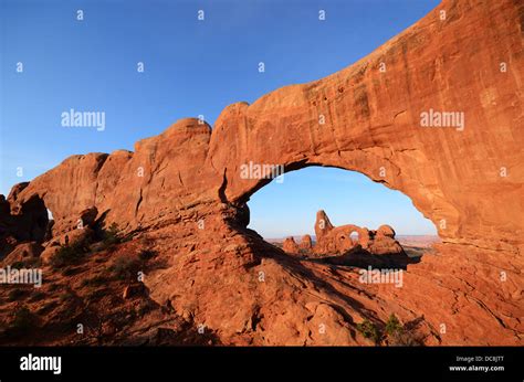 The North Window arch rock formation in the Arches National Park, Utah, USA Stock Photo - Alamy