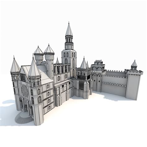 Gothic Castle 3d Model 40 3ds Fbx Max Unknown Free3d