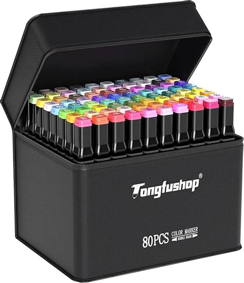 Tongfushop Couleurs Marqueurs Feutre Alcool Kit Marqueurs Double