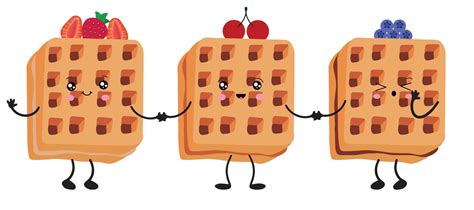 Waffle Icon With Various Fillings Vector Illustration Of Waffles