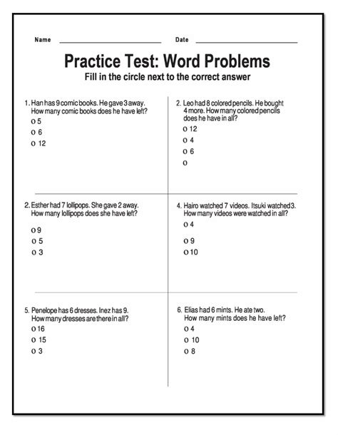 Math Word Problems For 1st Grade Worksheets Worksheetscity