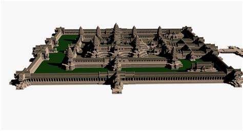 Angkor Wat 3D Model $199 - .3ds .dae .blend .c4d .vue .fbx .obj - Free3D