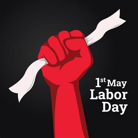 International Labour Day Vector Poster Happy Labour Day 1st May With