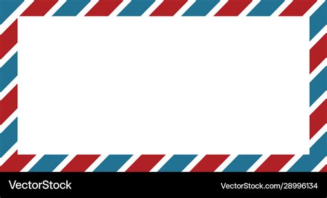 Classic Envelope Border With Red And Blue Colors Vector Image