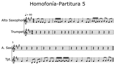 Homofon A Partitura Sheet Music For Alto Saxophone Trumpet