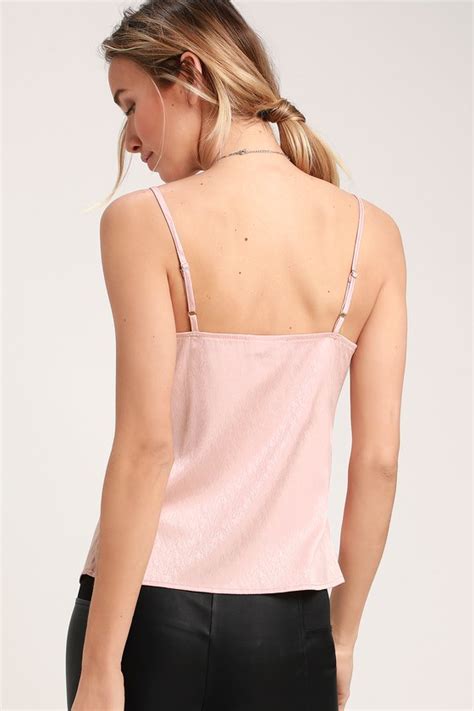 Chic Satin Cami Top Blush Pink Cami Top Cami Top Pink Top Lulus