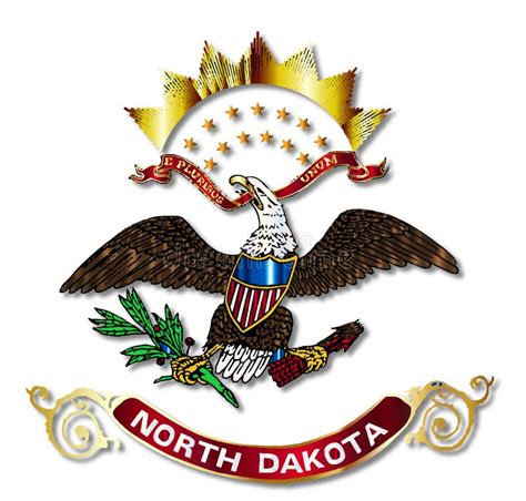 North Dakota flag icon stock illustration. Illustration of states ...