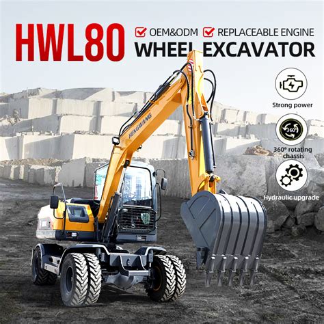 Hwl Wheel Excavator Construction Machinery Equipment For Sale