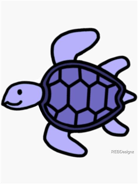 Purple Turtle Sticker For Sale By Rebdesignz Redbubble