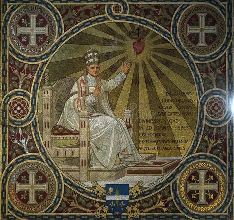 Mosaic In The Basilica Of The Sacred Heart Of Jesus In Paris Foto De