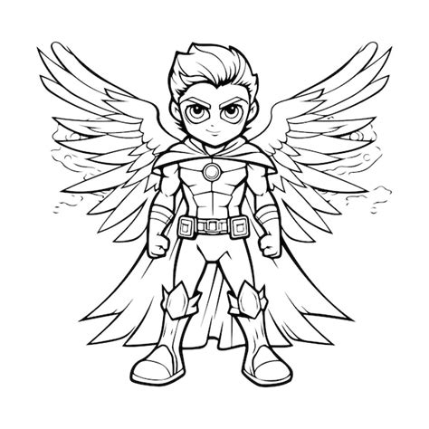 Premium Photo Cute Batman Coloring Page Illustration For Kids