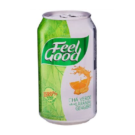 Chá Verde Feel Good Laranja e Gengibre Lata 330ml