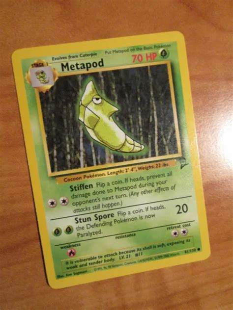 Pl Pokemon Metapod Card Base Lot Non Holo Common Jou Eur