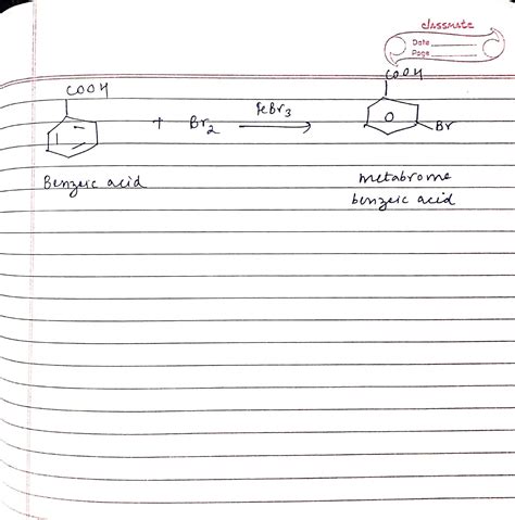 Solved Draw The Major Product Of The Bromination Reaction Of Benzoic