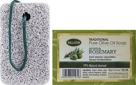 Kalliston Set Soap Pumice Soap Set With Rosemary Scent Makeupuk