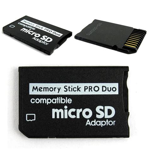 Micro SD SDHC TF to Memory Stick MS Pro Duo Card Adapter Converter Card ...