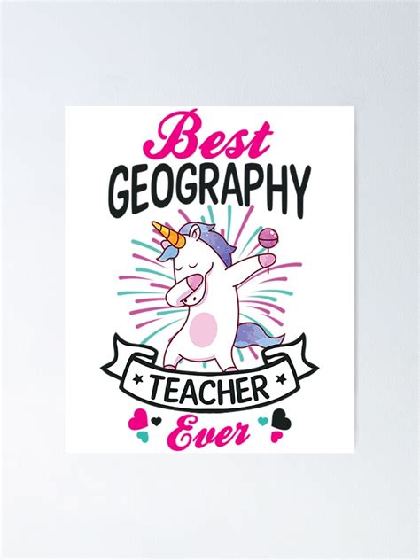 Póster Camiseta del profesor de geografíaProfesor de geografía Mejor