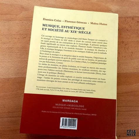 Musique esthétique et société au XIX siècle Damien Colas