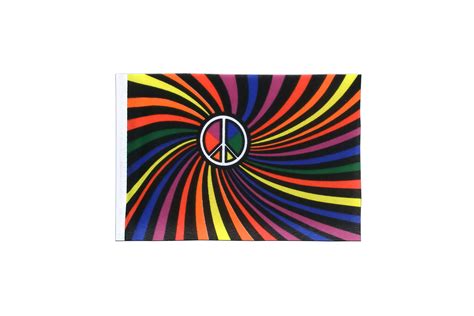 Regenbogen Peace Swirl Fähnchen 10 x 15 cm MaxFlags FlaggenPlatz at