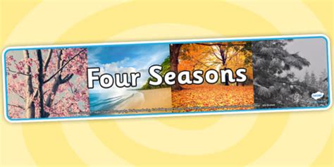 Four Seasons Photo Display Banner Teacher Made