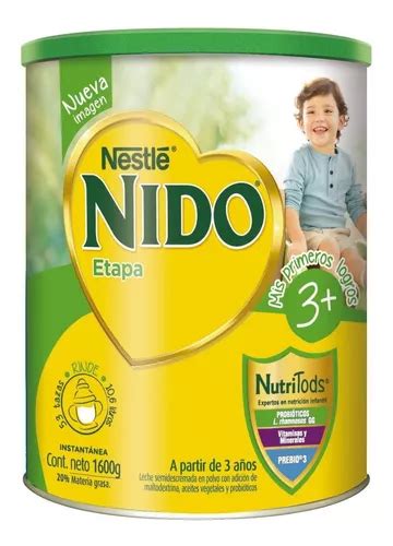 Leche de fórmula en polvo Nestlé Nido 3 Protectus en lata x 4 unidades