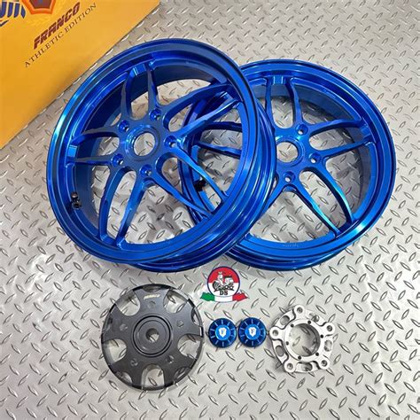 Jual Velg Franco Spider Blue Front Rear Vespa Sprint Primavera