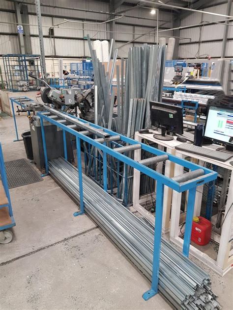 3m Roller Conveyor Outfeed Table Window And Door Trolleys Steely