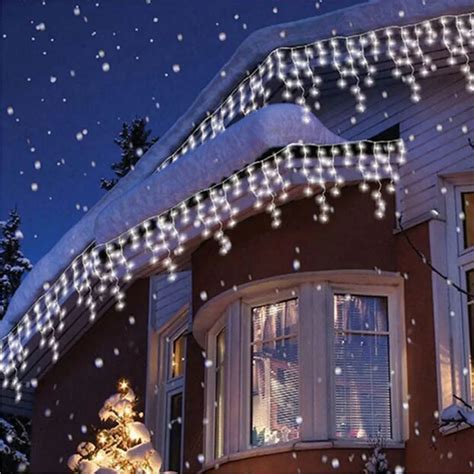 Christmas Garland Led Curtain Icicle String Light V M Leds Fairy