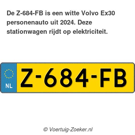 Kenteken Z Fb Volvo Ex Auto Z Fb Voertuig Zoeker Nl