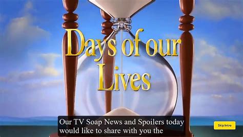 New Dool Peacock Days Of Our Lives Spoilers Monday April