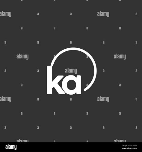 Ka Initial Logo With Rounded Circle Vector Graphic Stock Vector Image