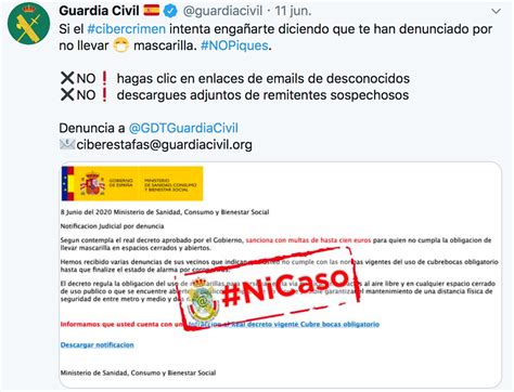 Alerta De La Guardia Civil Este Correo Es Totalmente Falso Y Busca