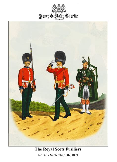 The Royal Scots Fusiliers C 1890 By R Simkin British Army Uniform British Army British Uniforms